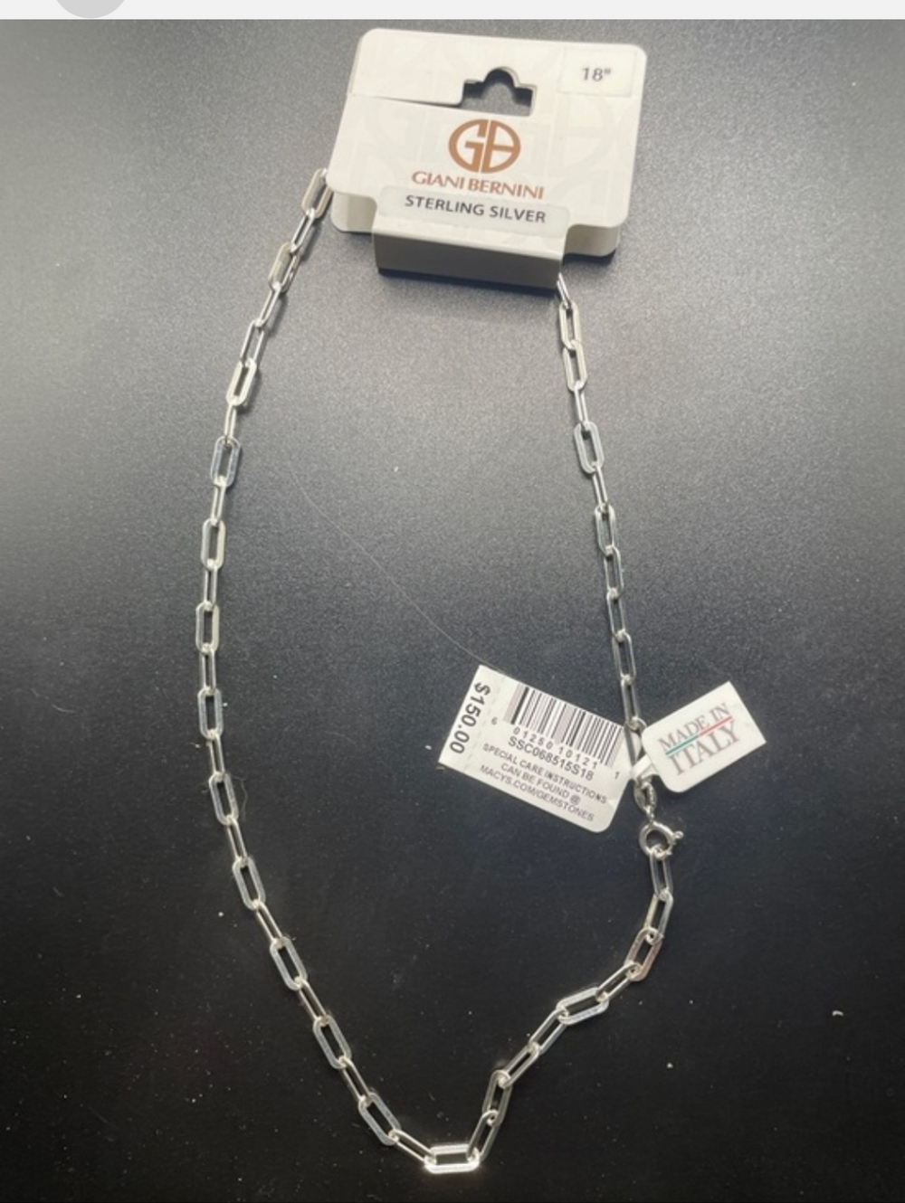 Giani Bernini Sterling Silver Chain Necklace - Silver